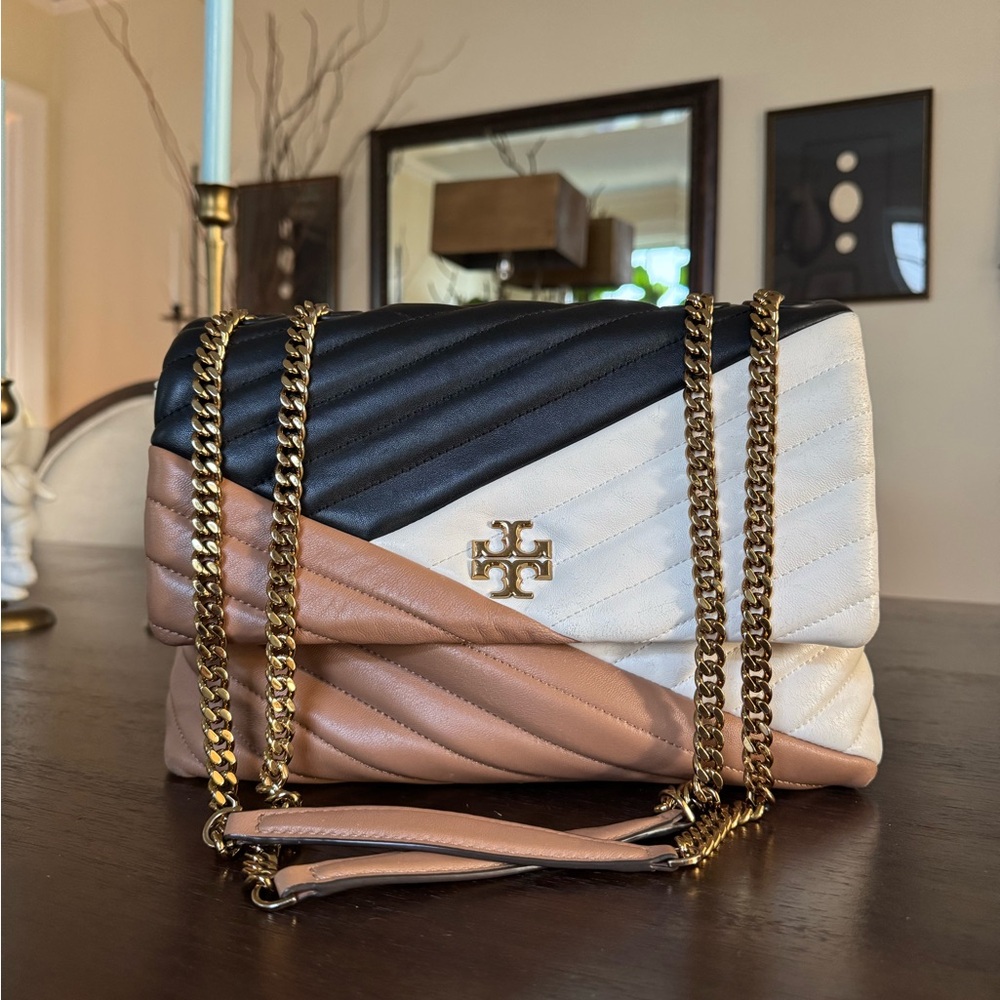 Tory Burch Chevron Color-Block Convertible Shoulder Bag